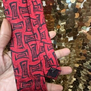Red Geometric Patterned Tie